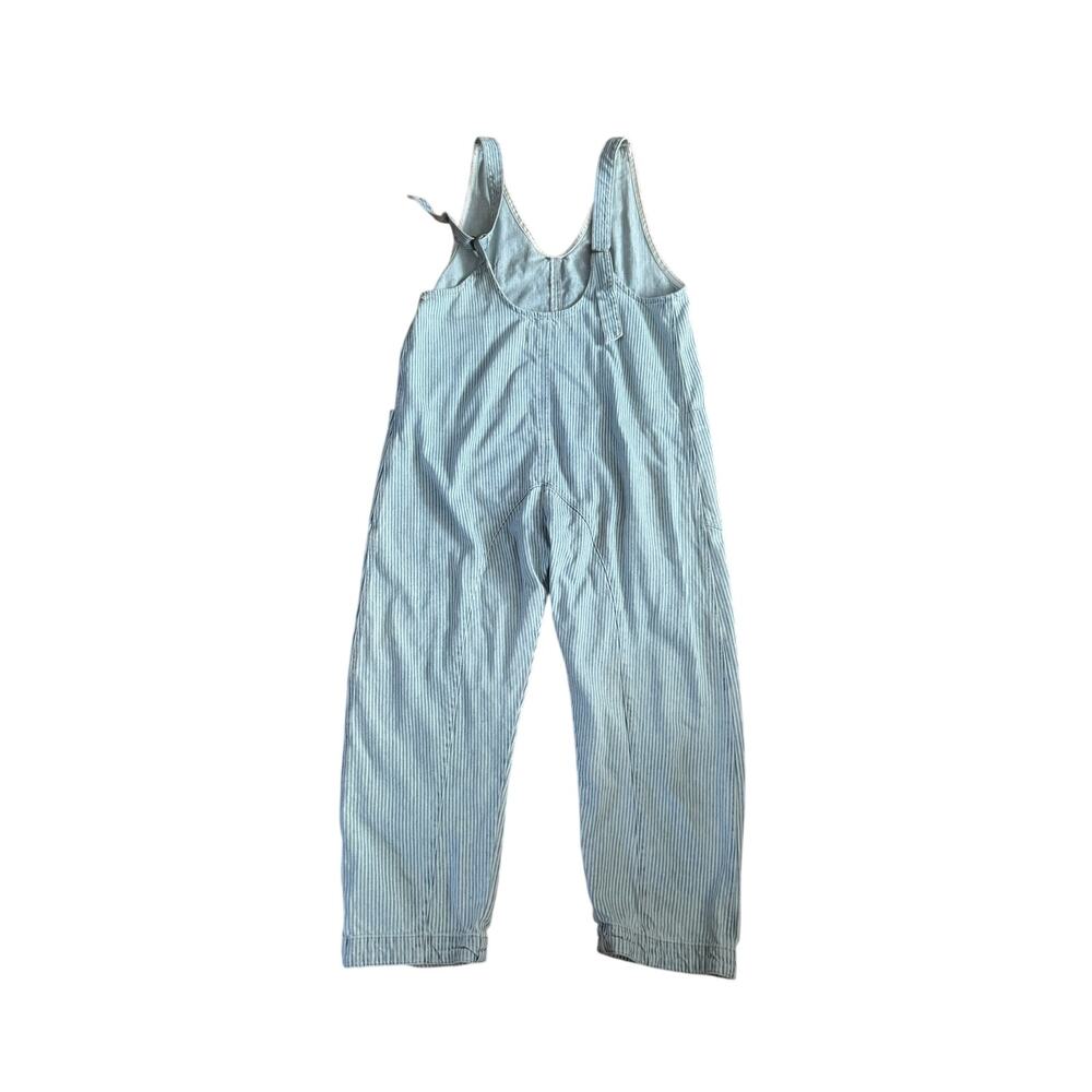 We The Free High Roller Light Denim Strip Jumpsuit - Picture 3 of 6
